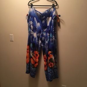 Swim cover up beach tie waist pants